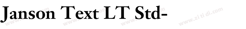 Janson Text LT Std字体转换